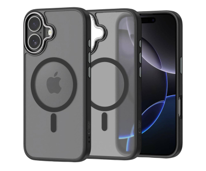 Etui do telefonów TECH-PROTECT Magedge Magsafe do Iphone 17 Matte Black/Gunmetal 5906302330454